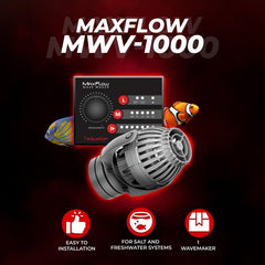 Aquatop MaxFlow MWV-1000 DC Wavemaker Pump with Controller - For 25-55 Gallon Aquariums - Safe for Salt & Freshwater - Energy-Efficient, Low Power Use