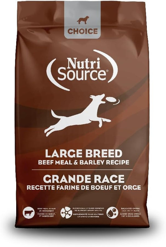 NutriSource Choice Dry Dog Food, Large Breed Beef Meal & Barley Recipe, 40 lb.