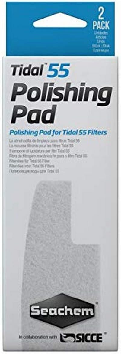 Seachem Tidal 55 Polishing Pads (2 Pack),white