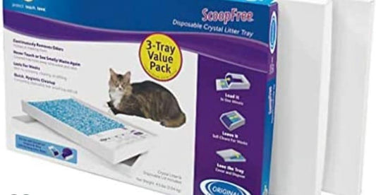 PetSafe 3 Pack Scoopfree Litter Tray Premium Blue Crystals