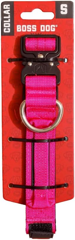 Boss Dog Tactical Adjustable Collar, Hot Pink