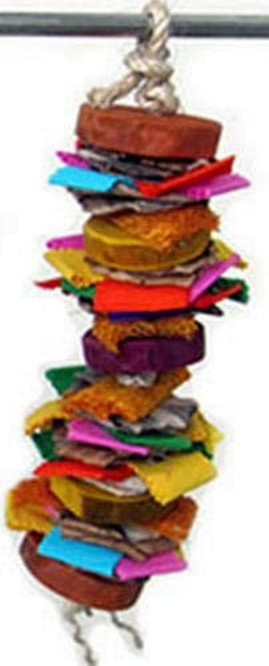 A&E CAGE COMPANY HB46647 Java Wood Color Splash Assorted Bird Toy, 3 by 16"