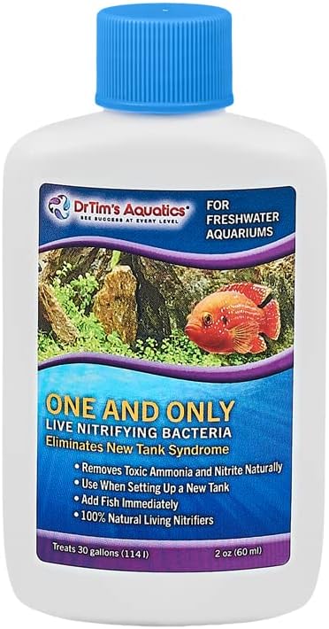 DrTim’s Aquatics One & Only Live Nitrifying Solution  – for Freshwater Fish Tanks – Supports Aquarium Cycling and Water Balance