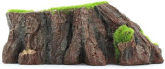 Penn-Plax Aqua-Flora Aquarium Living Resin Decoration with Embedded Glosso Plant Seeds – Tree Stump – Safe and Healthy for Freshwater Fish