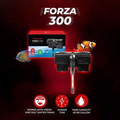 Aquatop Forza Power Filter Surface Skimmer for Aquariums - Adjustable Flow Rate - 40-80 Gallon - Includes Mechanical, Bio-Chemical Filtration