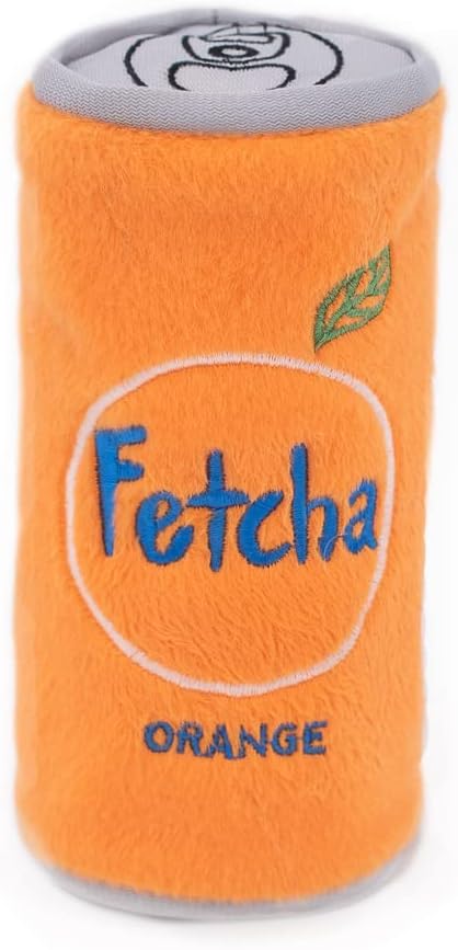 ZippyPaws - Squeakie Can Dog Toys, Stuffing Squeaker Plush Beverage Dog Toy - Fetcha