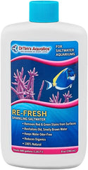 DrTim’s Aquatics Re-Fresh for Saltwater Aquariums – 100% Natural Fish Tank Sanitizer & Revitalizer Conditioner Solution for Fresh, Crystal-Clear, Sparkling Water
