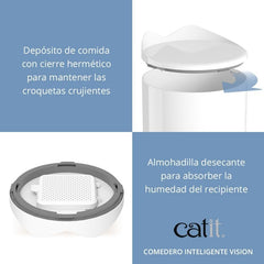 Catit PIXI Vision Smart Feeder – App-Controlled Cat Feeder with Built-in Camera, Motion Detection, Night Vision & Custom Feeding Schedule Monitoring