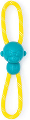 ZippyPaws - RopeTugz Teal Aggressive Chewers Dog Toy - Durable Rope, Squeaky Chew Toy, Perfect for Tug of War, Suitable for Small, Medium, and Large Breeds - Machine Washable