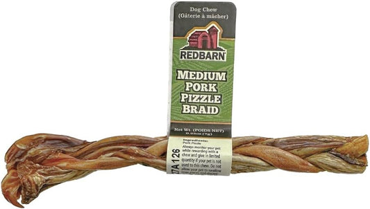 Redbarn, Pork Pizzle Braid Dog Chew Treat 1 ea