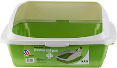 Van Ness Pets Large High Sided Cat Litter Box with Frame, Blue, CP4
