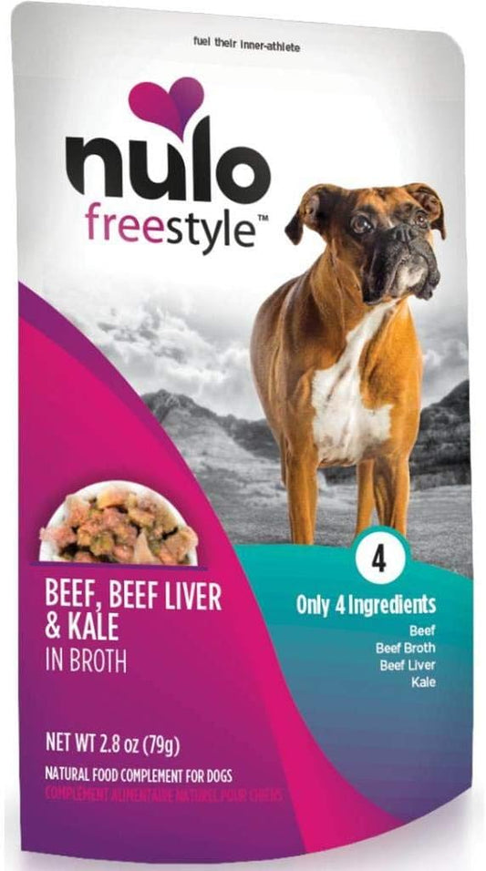 Nulo, Dog Beef Beef Liver & Kale Pouch, 2.8 Ounce 24 Pack
