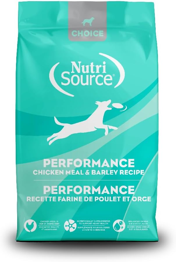 NutriSource Choice Dry Dog Food, Performance Chicken Meal & Barley Recipe, 40 lb.