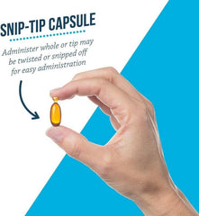 Elanco Free Form Snip Tips Omega-3 Fish Oil Liquid Supplement for Small Dogs and Cats, 60 Count