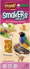 A&E Cage Co. Smackers Treat Sticks for Zebra Finches in Fruit Flavor, Multi Colored, ZVP-2307