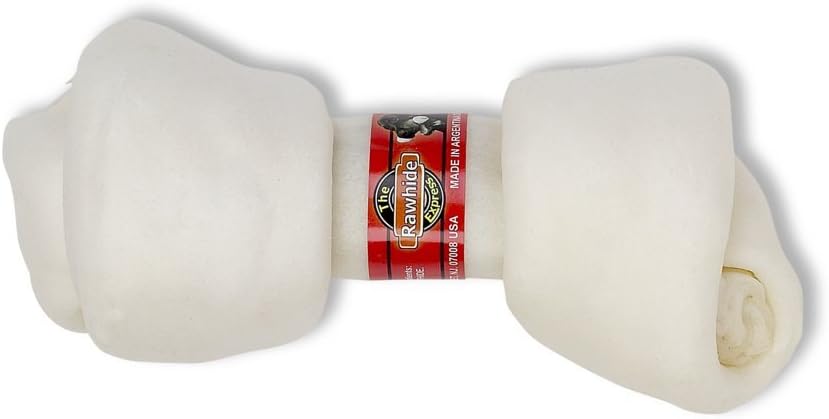 Natural Knotted Bone Dog Chew, 9 By 10-Inch