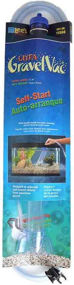 Lee's Aquarium & Pet Products Ultra GravelVac Self-Start Gravel Vacuum Cleaner with Nozzle & Clip 1ea/2In X 24 in, XL
