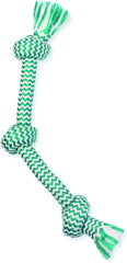 Mammoth Flossy Chews Extra Fresh Rope Tug – Premium Cotton-Poly Yarn with Floss Tug Toy for Dogs – Interactive Dog Rope Toy – Tug Dog Chew Toy for Small Dogs - Small, 15”