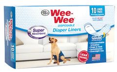 Four Paws Wee-Wee Products Disposable Dog Diaper Super Absorbent Liners 10 counts