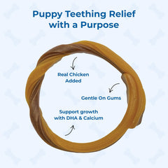 N-Bone® Puppy Teething Rings – Peanut Butter Flavor