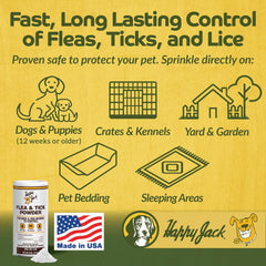 Happy Jack® Flea & Tick Powder – 5 oz