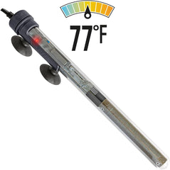 Sicce Scuba Aquarium Fish Tank Heater Preset at 77℉ for Up to 60 Gallons Submersible for Marine Saltwater and Freshwater | Run Dry Protection