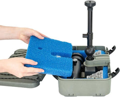 Sicce FILTRAPOND 1500 Complete Pond Filter with Fountain 396 GPH | Up to 800 Gallons Ponds | Recycled Plastic Case Clean Beautiful Water Garden | Submersible Sponge Pump UVC