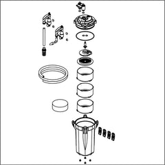 SICCE Space EKO 300 Canister Filter, for freshwater and saltwater, for external use|240 GPH