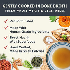 Health Extension Gently Cooked Beef & Potato Dog Food, (9 oz, 255 g) – Bowl Ready with Bone Broth, Omega-3s & Superfoods for All Life Stages (Case of 10 Pouches)