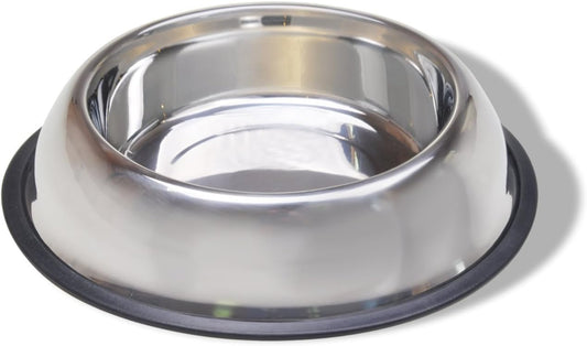 Van Ness Pets Medium Non Tip Stainless Steel Dog Bowl, Food and Water Dish, Wide Base Prevents Spills