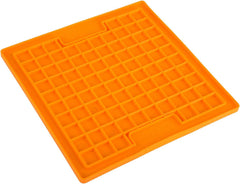LickiMat Classic Playdate Slow Feeder for Dogs Lick Mat Boredom Anxiety Reducer Perfect for Food Treats Yogurt Liquid Food Peanut Butter Fun Alternative to a Slow Feed Dog Bowl, Orange