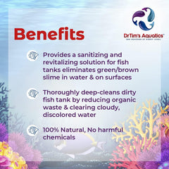 DrTim’s Aquatics Re-Fresh – 16 oz – Natural Water Clarifier for Reef, Nano & Seahorse Aquariums – Removes Green/Brown Water Stains & Odors – 100% Natural Formula