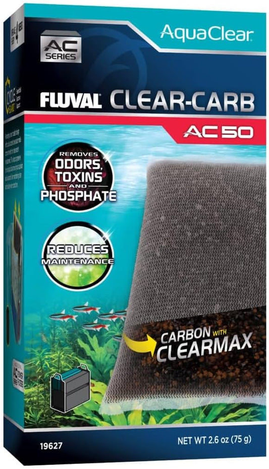 Fluval - Clear-Cab for AC50 Power Filter, 2.6 oz / 75 g – Improves Fish Health, for Use in Freshwater & Saltwater Aquariums