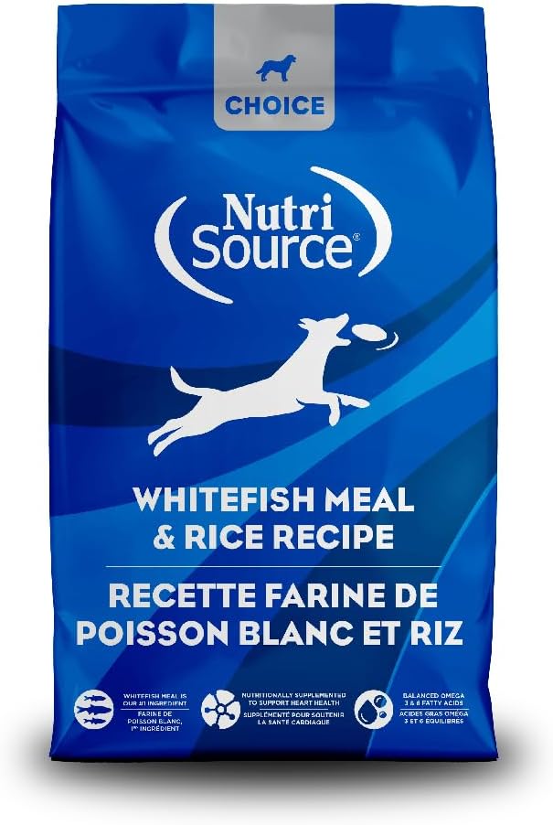 NutriSource Choice Dry Dog Food, Whitefish Meal & Rice Recipe