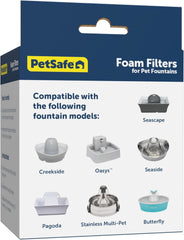 Drinkwell - PetSafe Drinkwell Replacement Foam Filters - Compatible with PetSafe Ceramic and Stainless Steel Pet Fountains for Water Dispensers, 2 Pack