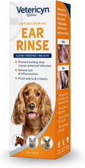 Vetericyn Plus Dog Ear Rinse | Dog Ear Cleaner to Soothe and Relieve Itchy Ears, Safe for Cat Ears, Rabbit Ears, and All Animal's Ear Problems. 3 Ounces