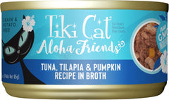 Tiki Cat Aloha Friends, Tuna, Tilapia & Pumpkin, Grain-Free & High Moisture, Wet Cat Food for All Life Stages