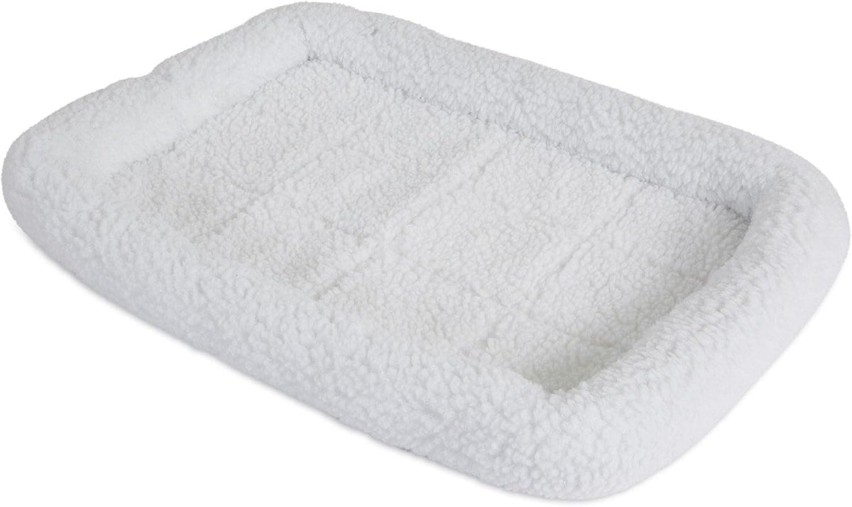 Precision Pet SnooZZy Sheepskin Bolster Crate Mat, white