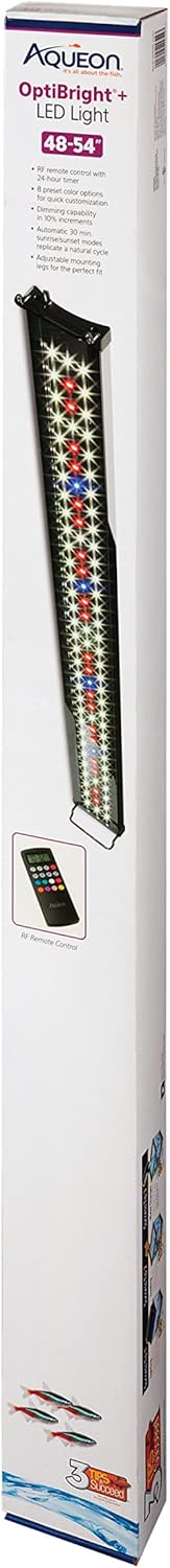 Aqueon Optibright Plus LED Fish Tank Aquarium Lighting System with Remote Control