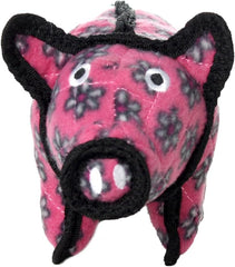 TUFFY - World's Tuffest Soft Dog Toy - Barnyard Pig- Multiple Layers. Made Durable, Strong & Tough. Interactive Play (Tug, Toss & Fetch). Machine Washable & Floats… (Junior)