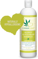 CannaLove Allergy & Itch Relief Shampoo - Soothes Topical Irritation - 16 Fl Oz