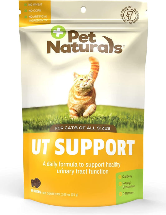 Pet Naturals UT Support Urinary Tract Supplement for Cats, 60 Chews