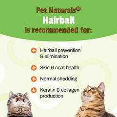 Pet Naturals Hairball - 30 Chicken-Flavored Chews - Cat Supplements & Vitamins for Hairball Control and Digestive Support, Contains No Corn or Wheat