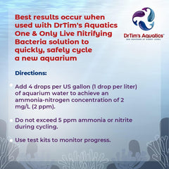 DrTim’s Aquatics Ammonium Chloride Solution for Fishless Cycling – Fish Tank Cleaner for Saltwater, Freshwater & Reef Aquariums