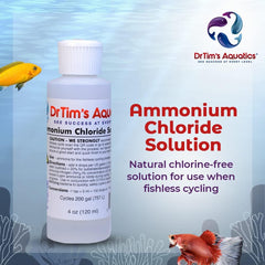 DrTim’s Aquatics Ammonium Chloride Solution for Fishless Cycling – Fish Tank Cleaner for Saltwater, Freshwater & Reef Aquariums