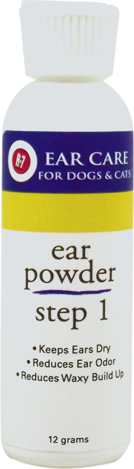 Miracle Care Ear Powder for Dogs and Cats, 12 Grams, Aids Hair Removal from Ear Canal, Keeps Ears Dry, Reduces Odor and Waxy Build Up