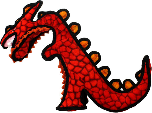 TUFFY - World's Tuffest Soft Dog Toy - Dinosaur Destructosaurus - Multiple Layers. Made Durable, Strong & Tough. Interactive Play (Tug, Toss & Fetch). Machine Washable & Floats.