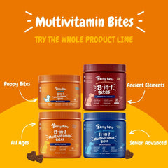 Zesty Paws Multivitamin Treats for Dogs, Glucosamine Chondroitin Joint Support + Digestive Enzymes & Probiotics, Grain Free Dog Vitamins and Supplements for Skin & Coat, Peanut Butter - 90ct