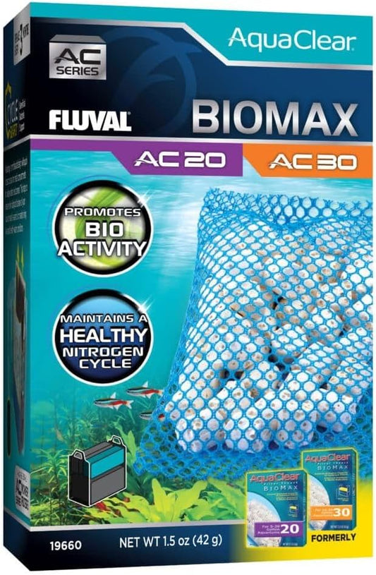 Fluval - BIOMAX for AC20/AC30 Power Filter, 1.5 oz / 42 g – for Use in Freshwater & Saltwater Aquariums