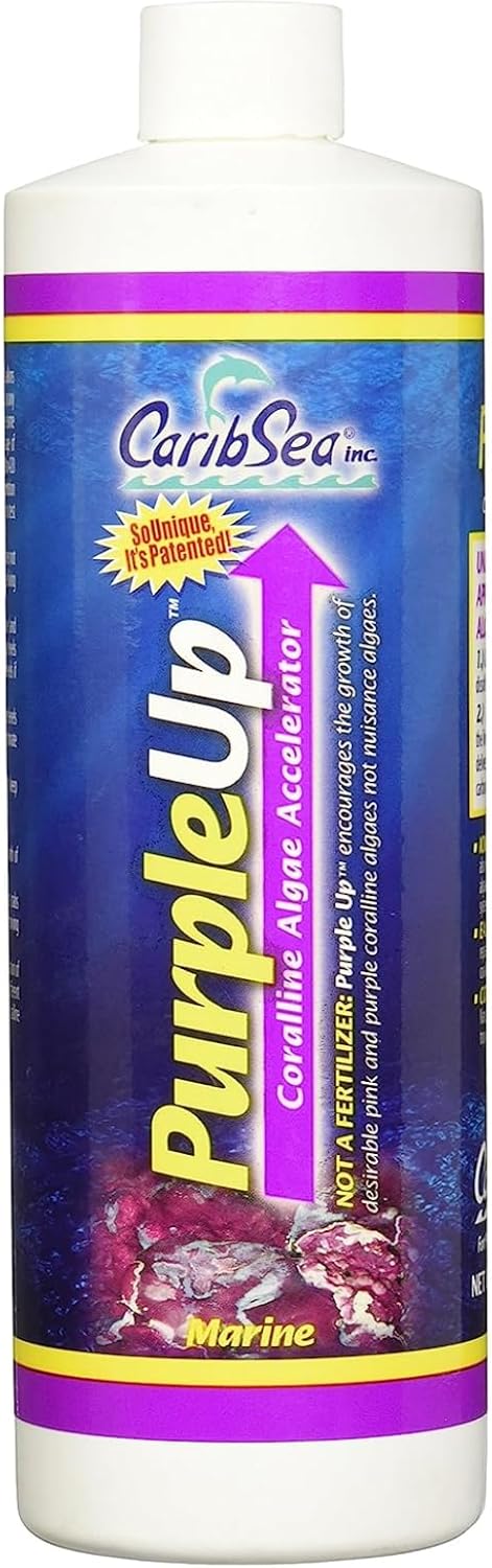 CaribSea Purple Up Coralline Growth Accelerator - 16 oz - Enhances Coralline Development, Supports Reef Tank Health & Stability for Marine Aquariums